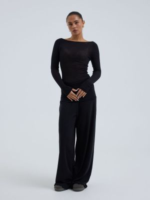 Cotton Boat Neck Black